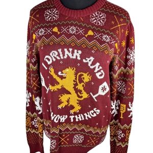 NWOT Game of thrones I drink sweater Size Medium.